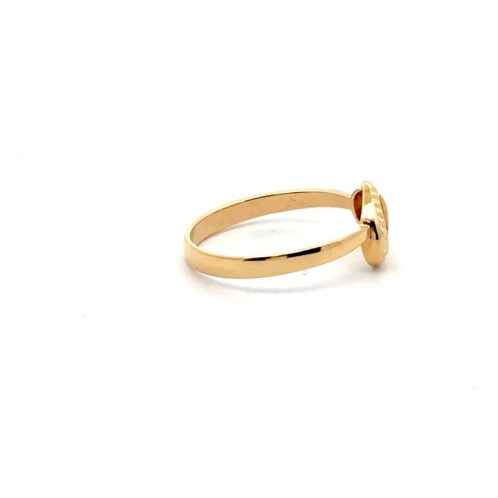 18K Gold Ring Heart 2.14 grams Size 7 - Picture 5 of 7